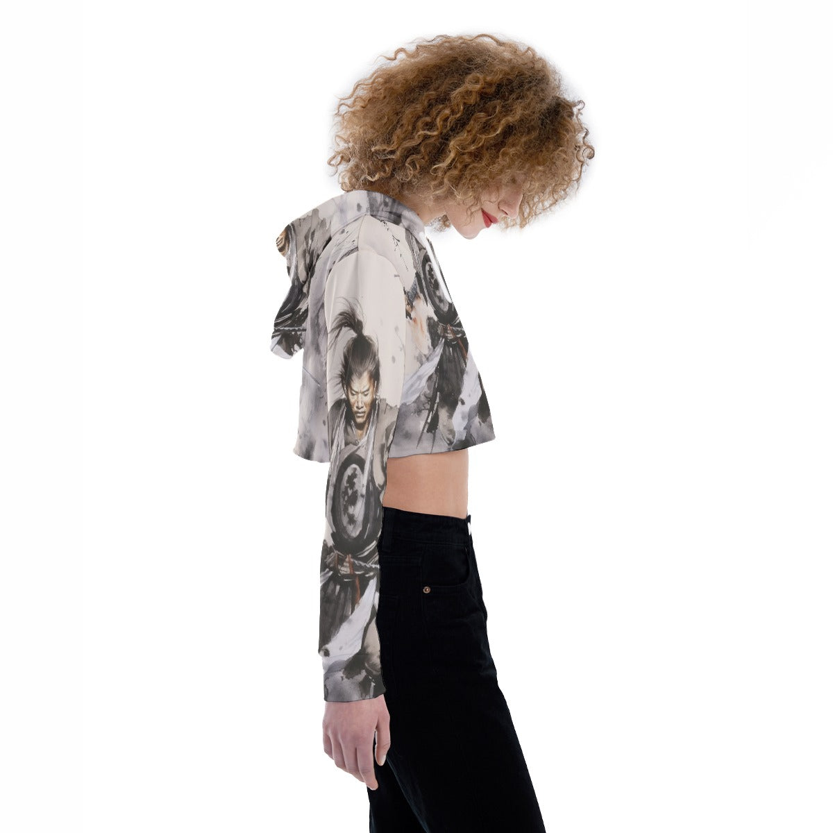 All-Over Print Women's Crop Top Hoodie