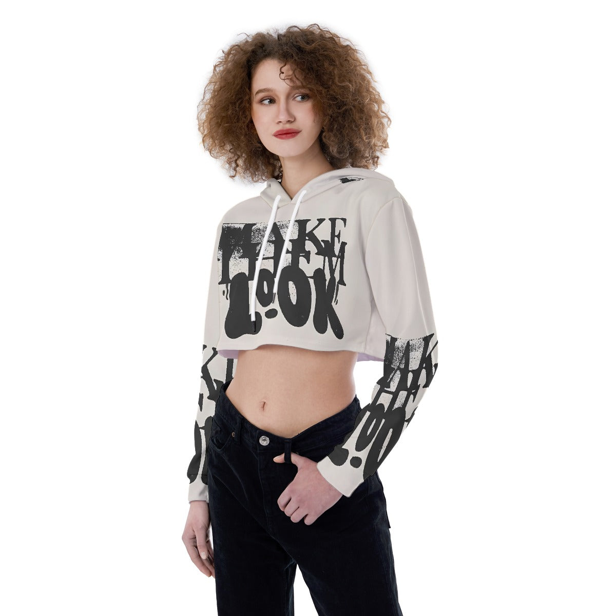 All-Over Print Women's Crop Top Hoodie