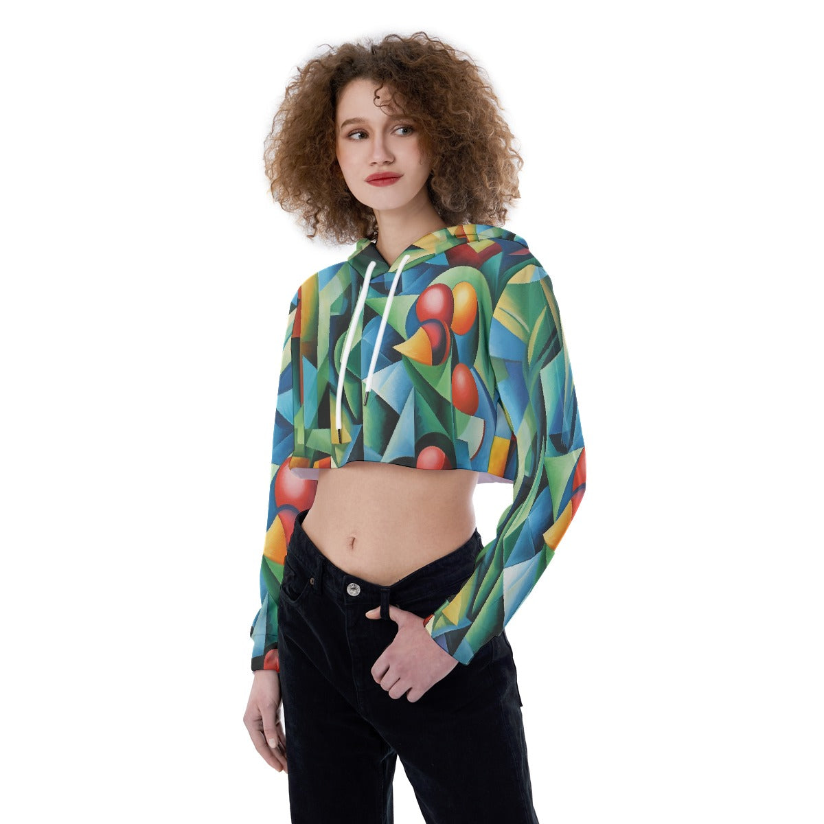 All-Over Print Women's Crop Top Hoodie