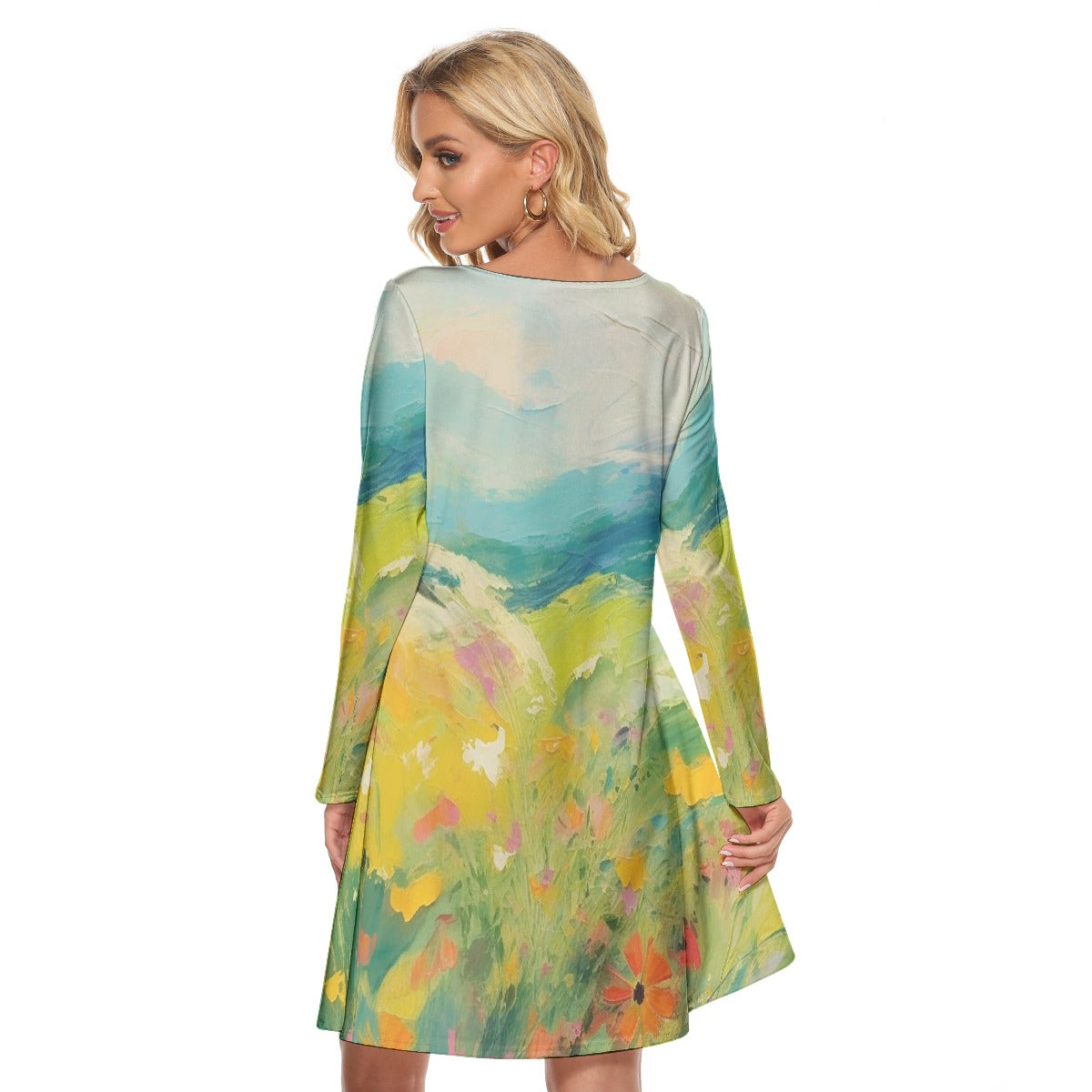 All-Over Print Women's Crew Neck Dress