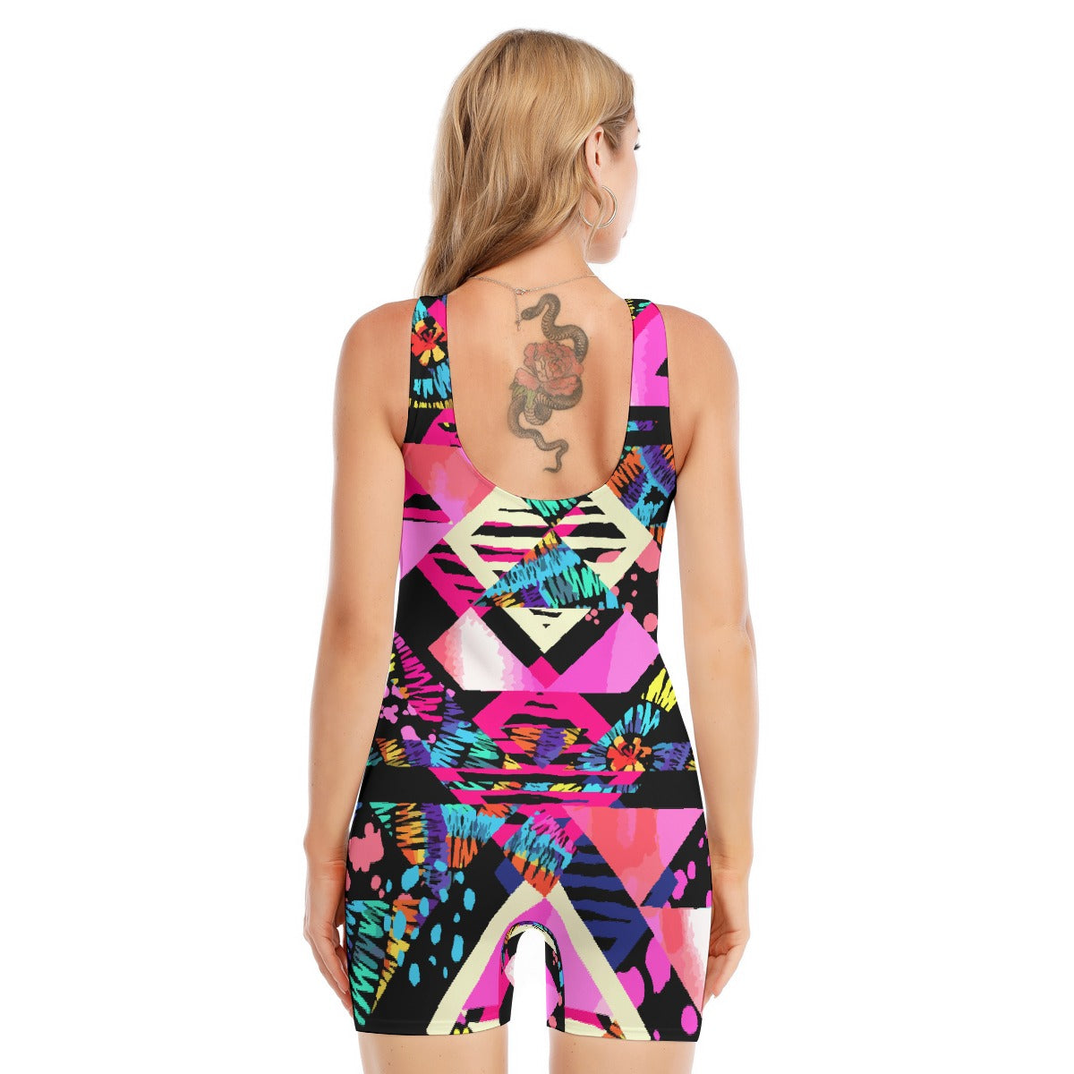 All-Over Print Women's Sleeveless One-piece Swimsuit