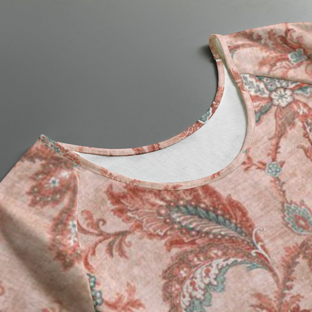 All-Over Print Women's Round Neck T-shirt With Raglan Sleeve