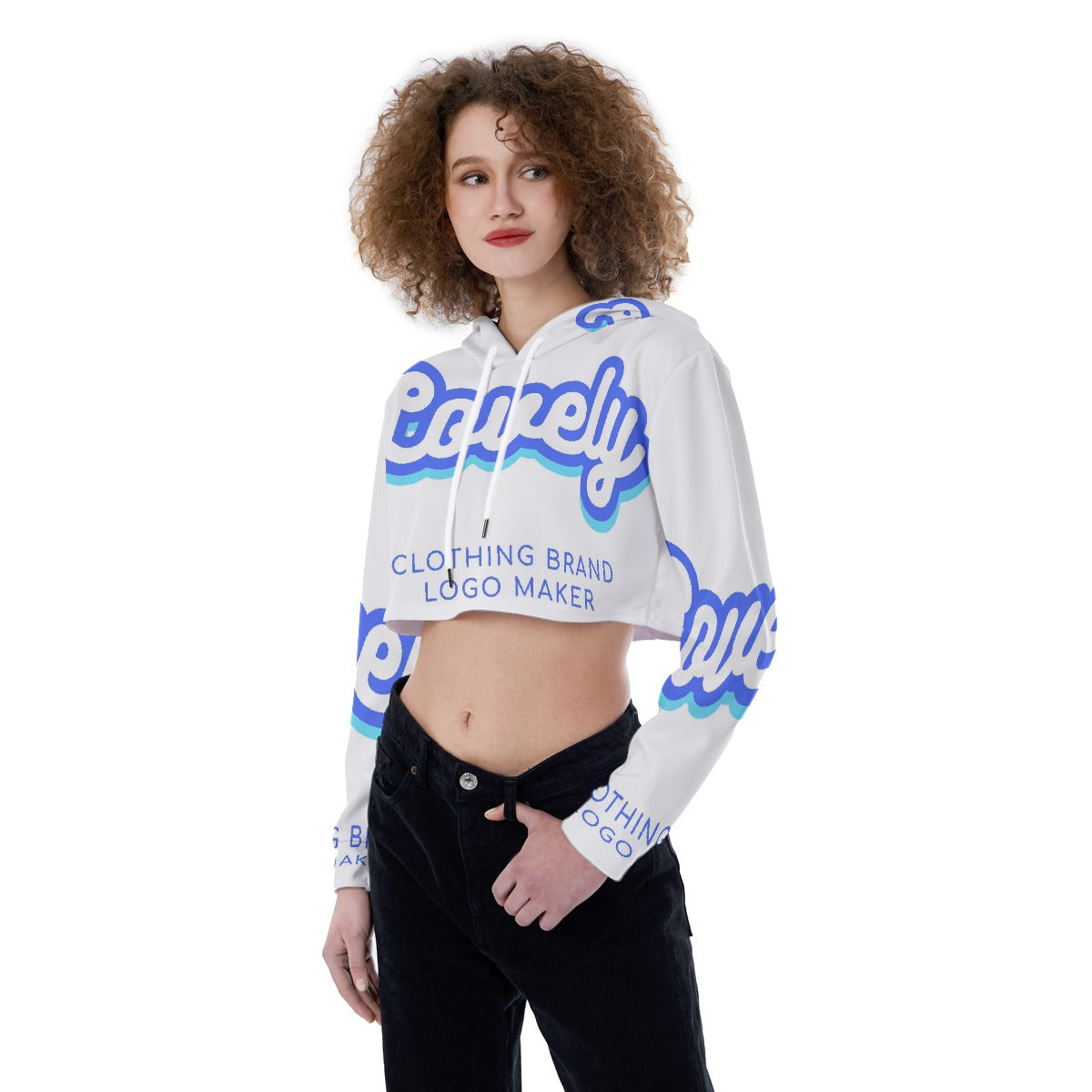 All-Over Print Women's Crop Top Hoodie