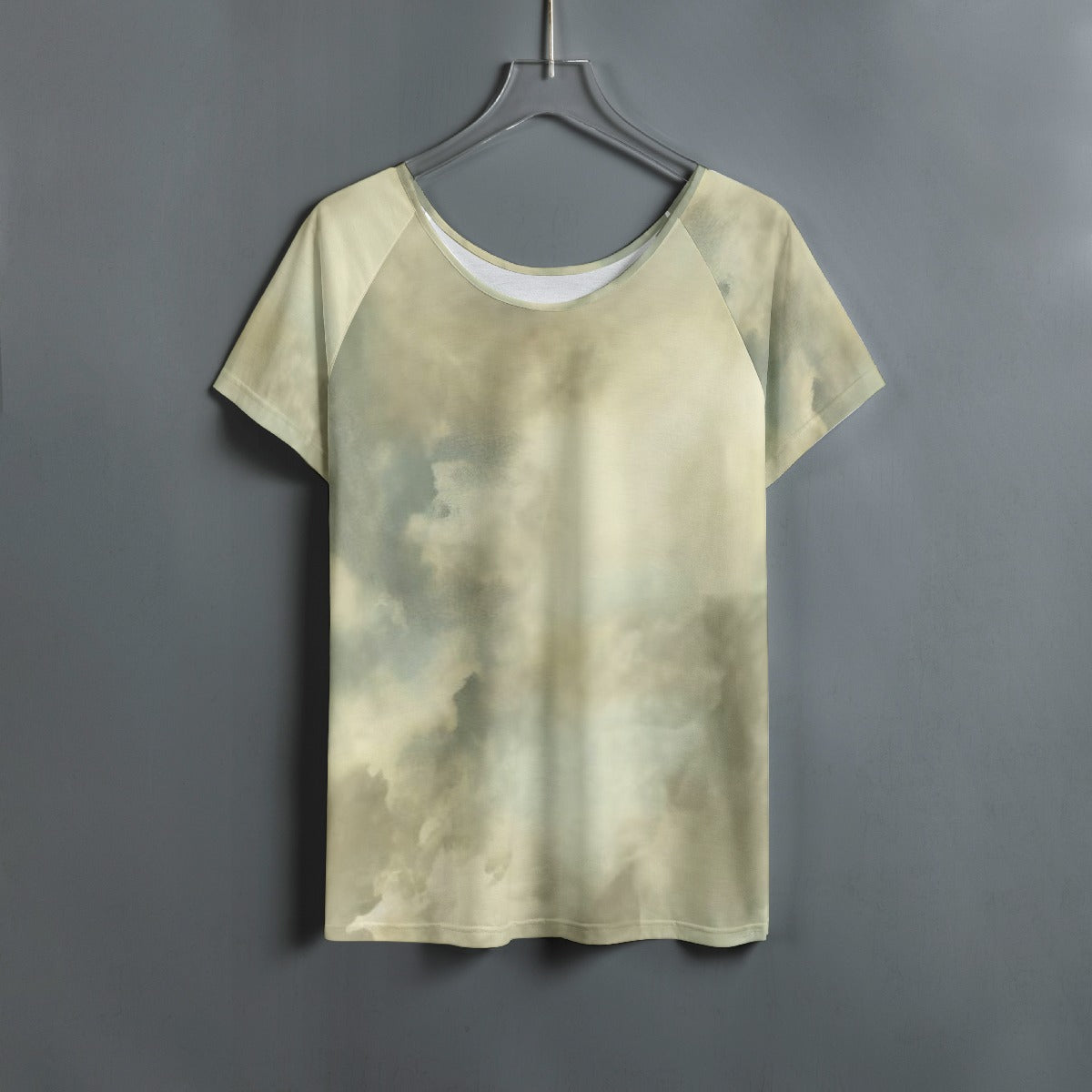 All-Over Print Women's Round Neck T-shirt With Raglan Sleeve