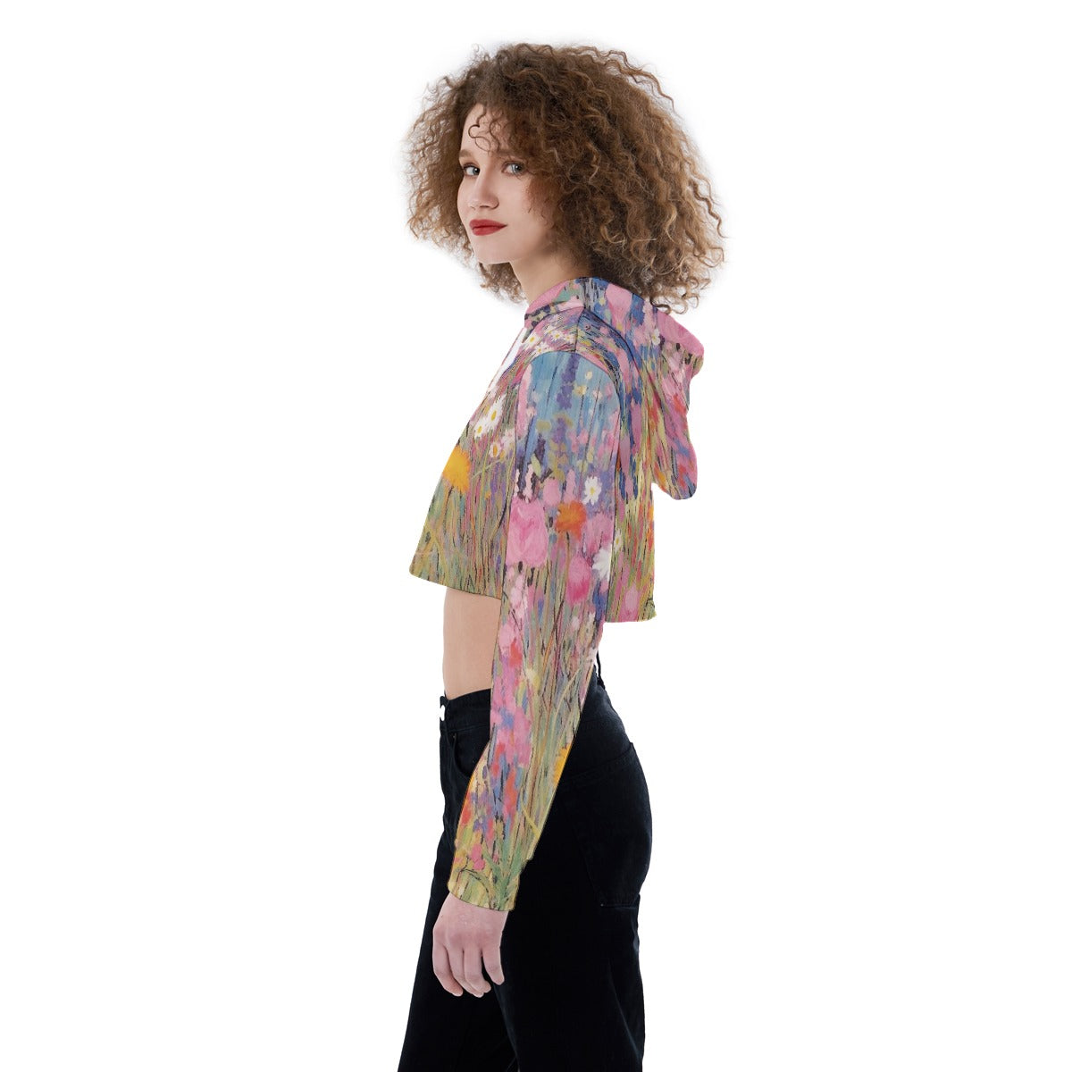 All-Over Print Women's Crop Top Hoodie