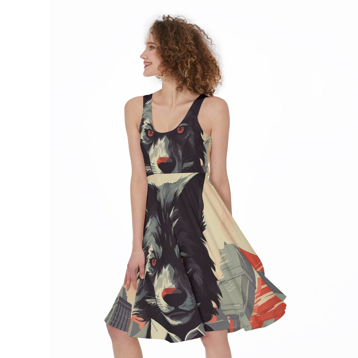 All-Over Print Women's Sleeveless Dress