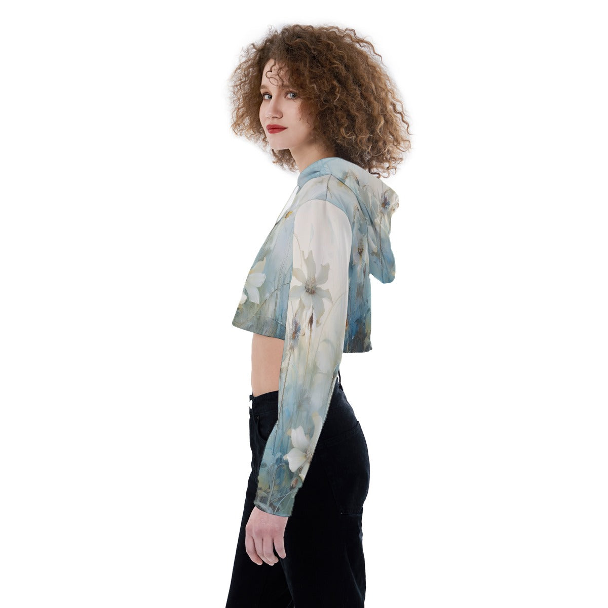 All-Over Print Women's Crop Top Hoodie