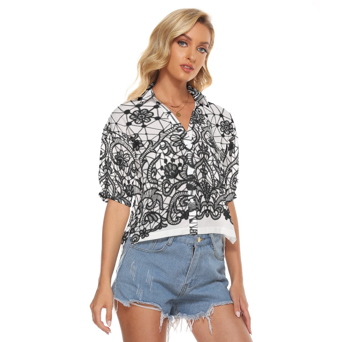 All-Over Print Women's V-neck Shirts