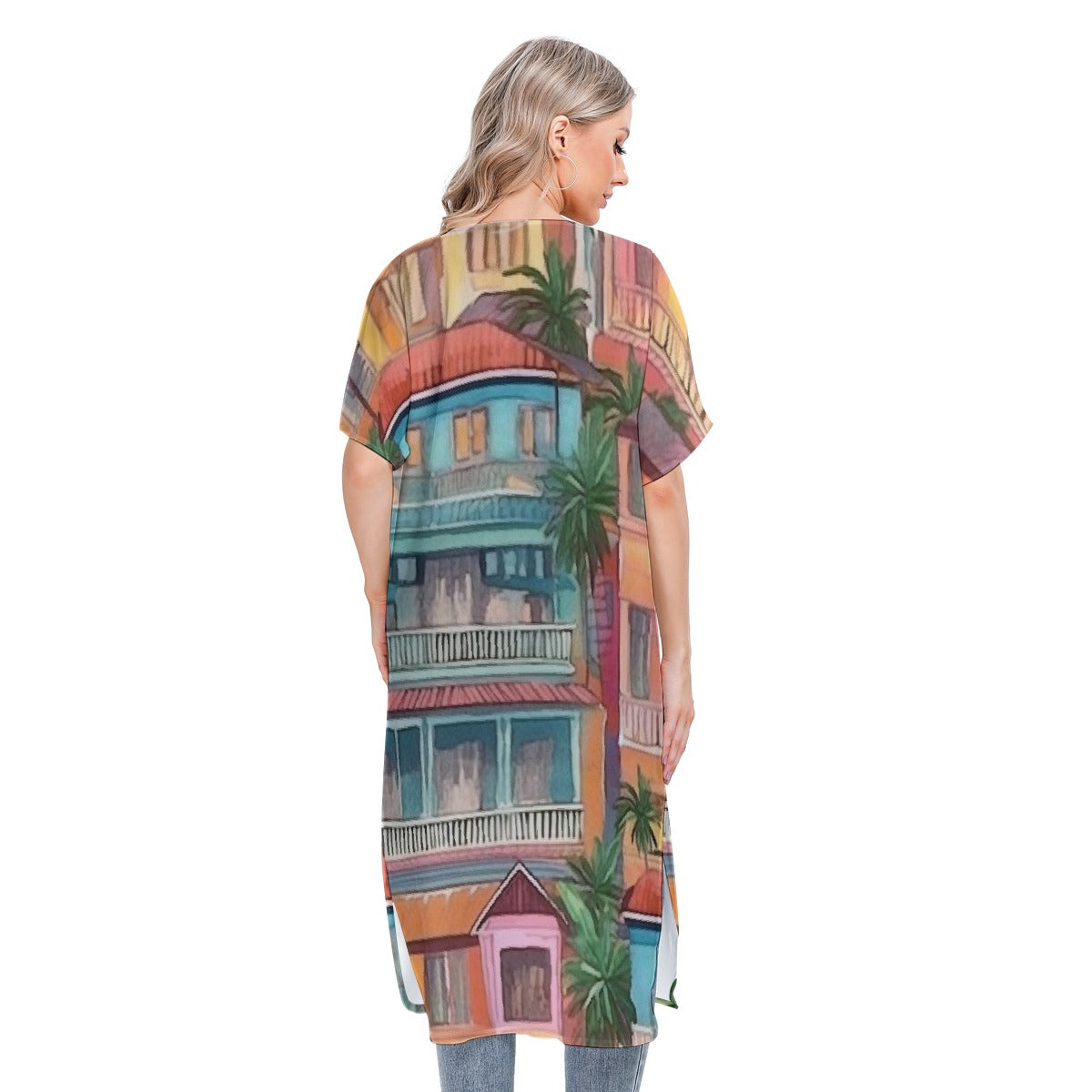 All-Over Print Women's Short Sleeve Cardigan