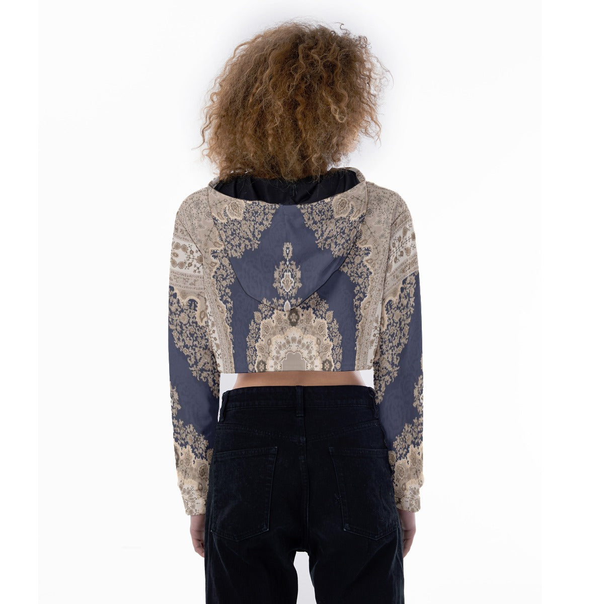 All-Over Print Women's Crop Top Hoodie