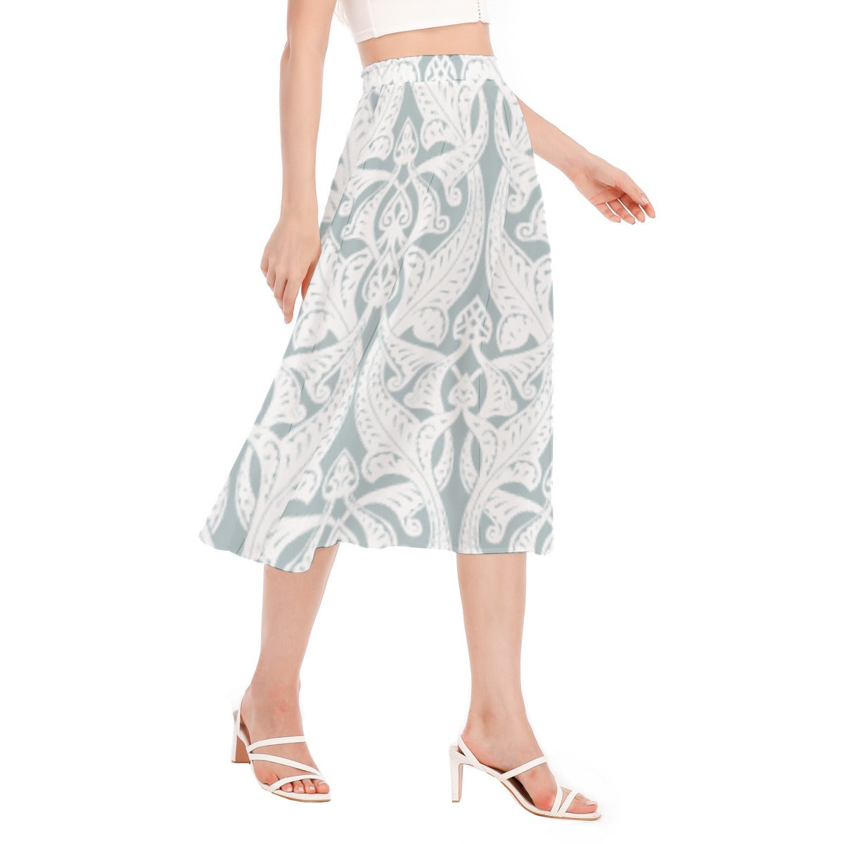 All-Over Print Women's Long Section Chiffon Skirt