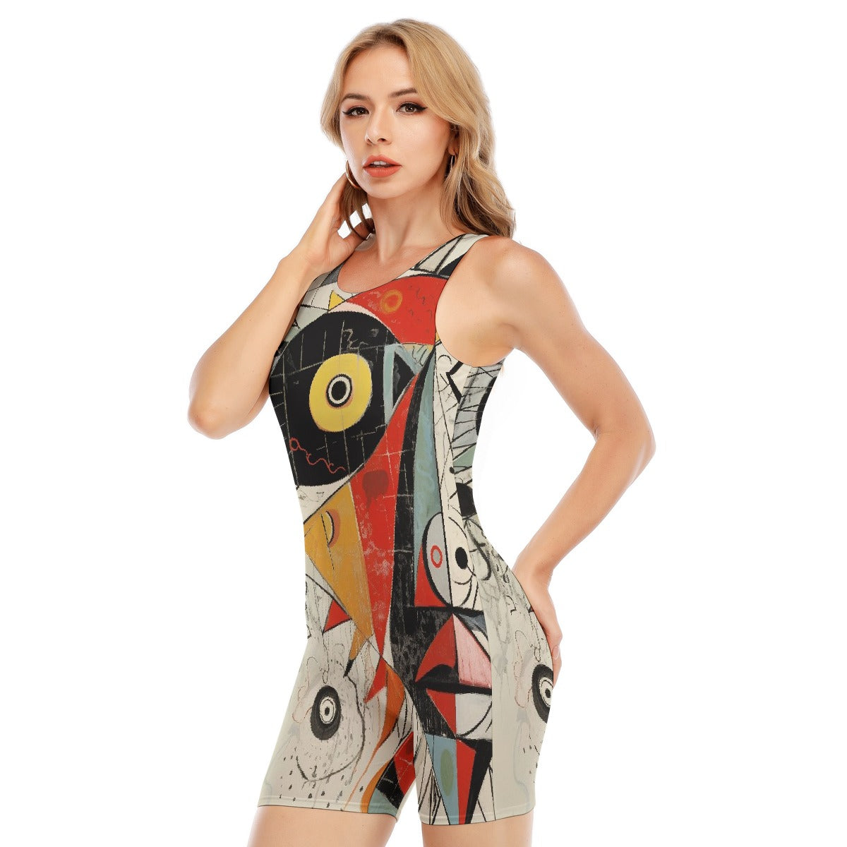 All-Over Print Women's Sleeveless One-piece Swimsuit