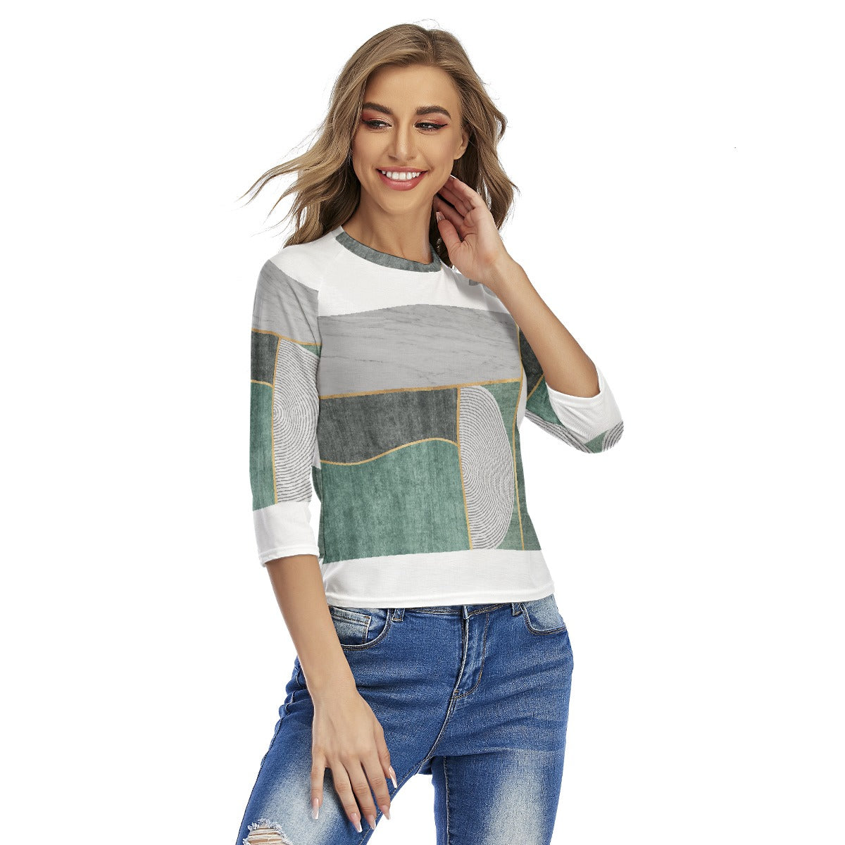 All-Over Print Women's Raglan Sleeves T-shirts