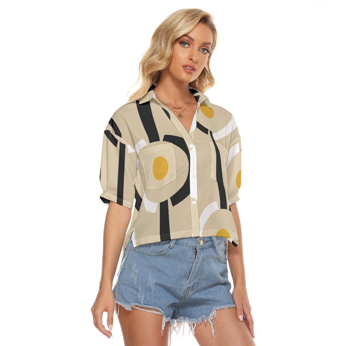 All-Over Print Women's V-neck Shirts