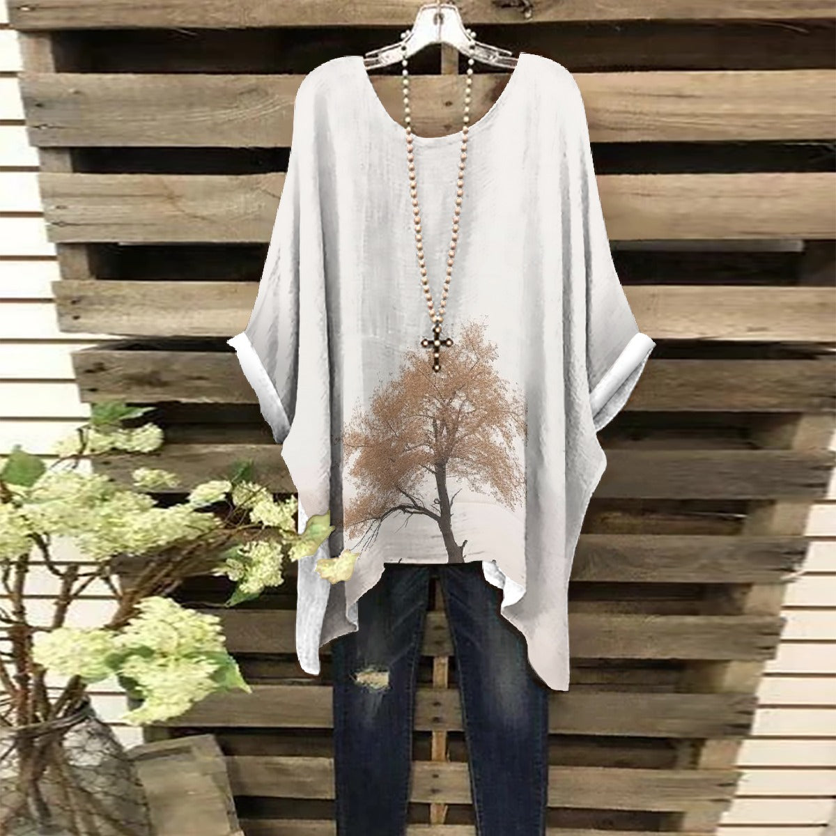 All-Over Print Women's Bat Sleeve Shirt