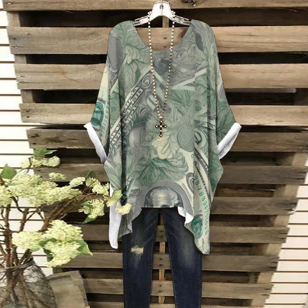 All-Over Print Women's Bat Sleeve Shirt