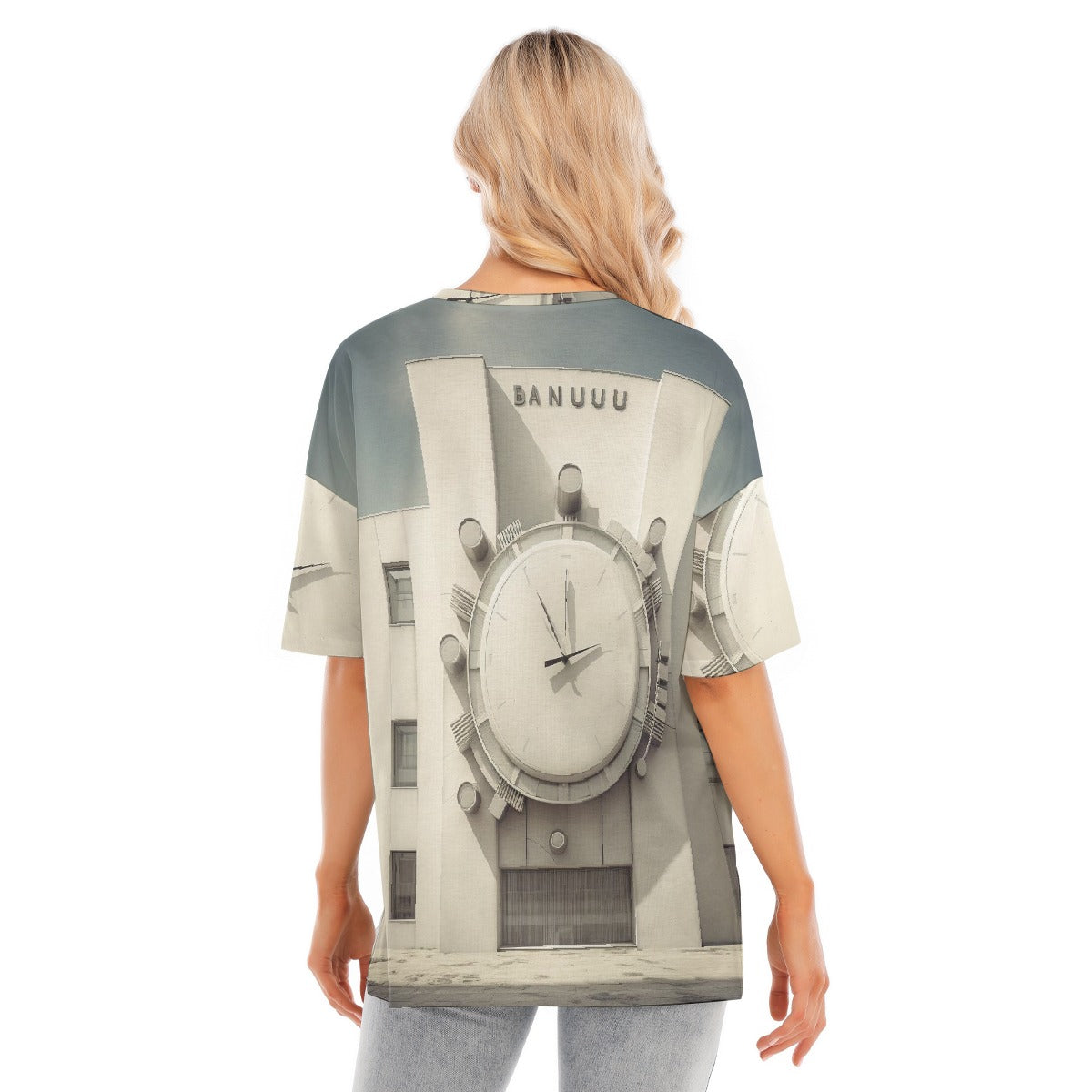 All-Over Print Women's Short Sleeves T-shirt With Hem Split