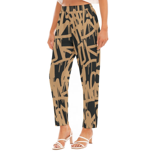 All-Over Print Women's Loose Straight-leg Pants