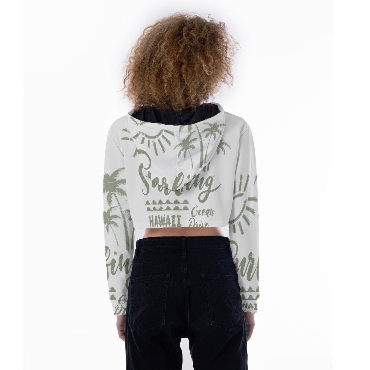 All-Over Print Women's Crop Top Hoodie