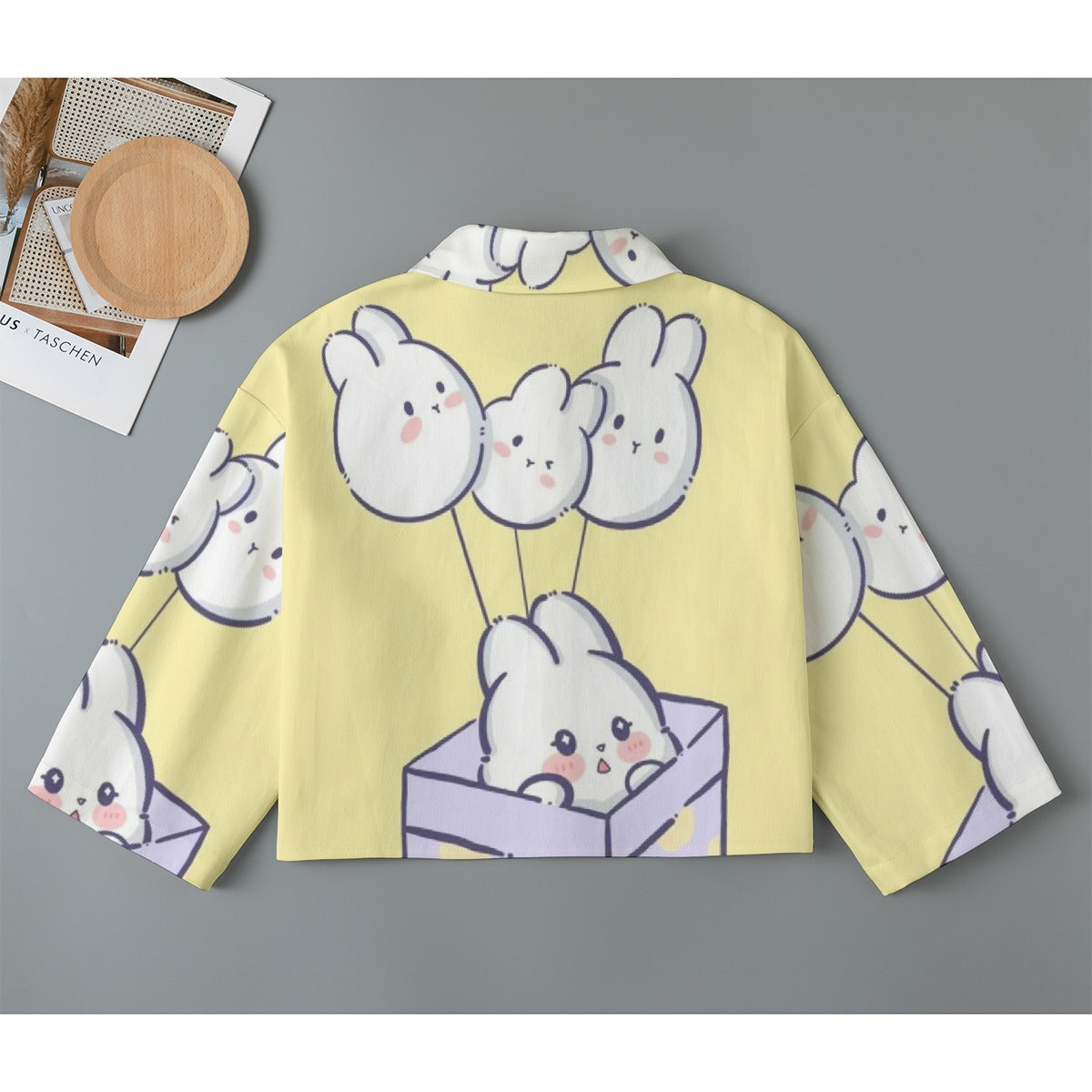 All-Over Print Women's Cropped Jacket | 245GSM Cotton