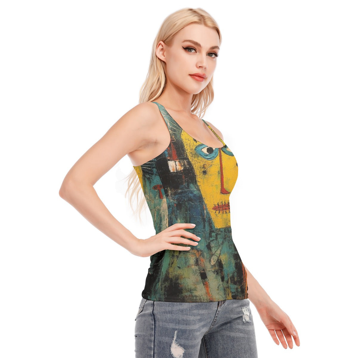 All-Over Print Women's Racer Vest | 190GSM Cotton
