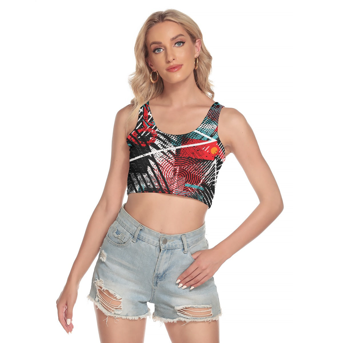 All-Over Print Women's Sport Crop Tank Top