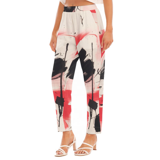 All-Over Print Women's Loose Straight-leg Pants