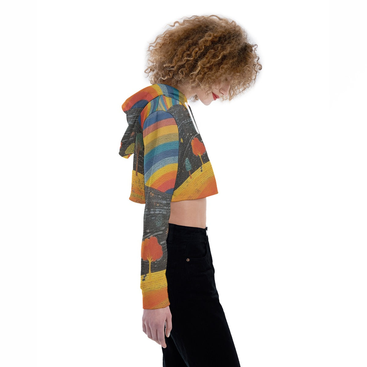 All-Over Print Women's Crop Top Hoodie