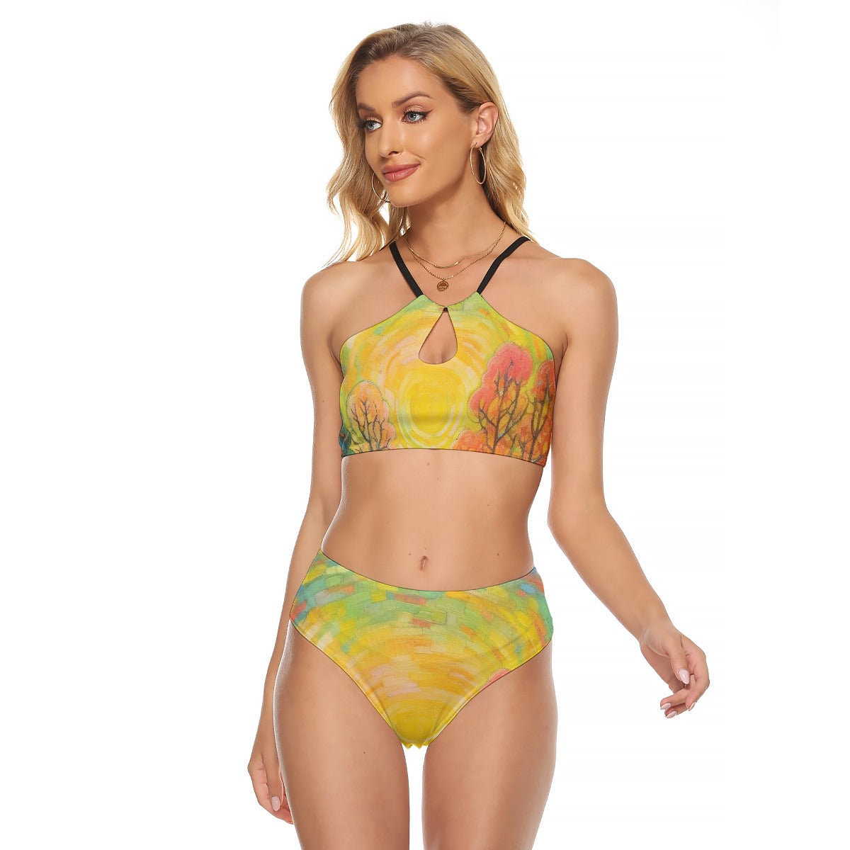 All-Over Print Women's Cami Keyhole One-piece Swimsuit