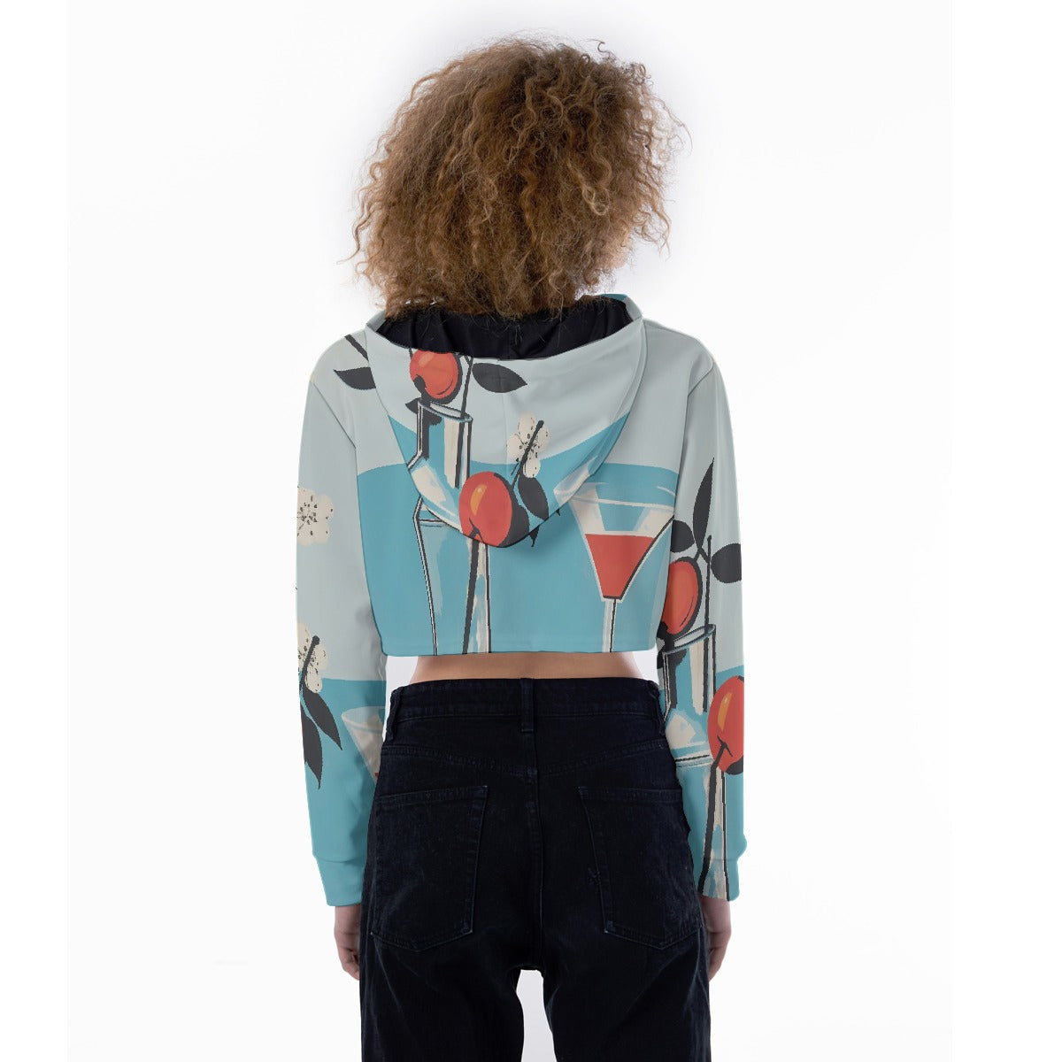 All-Over Print Women's Crop Top Hoodie
