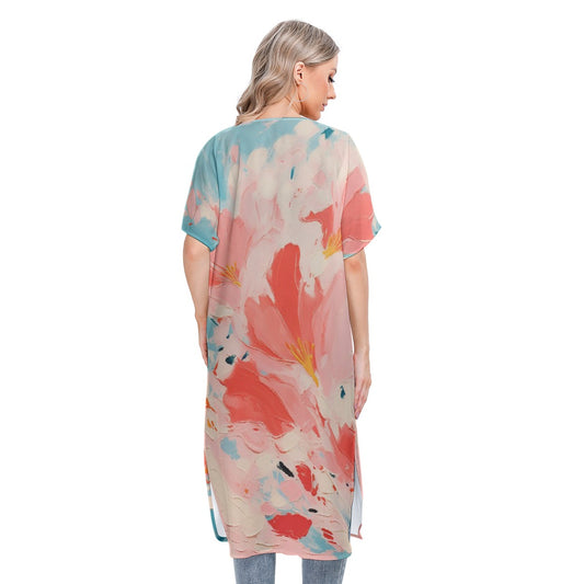 All-Over Print Women's Short Sleeve Cardigan