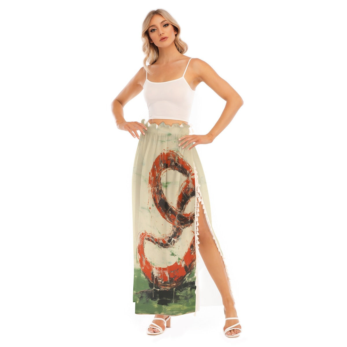 All-Over Print Women's Side Split Skirt
