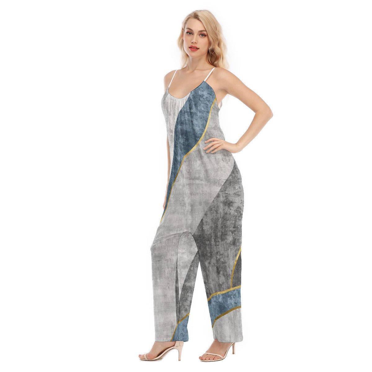 All-Over Print Women's Loose Cami Jumpsuit