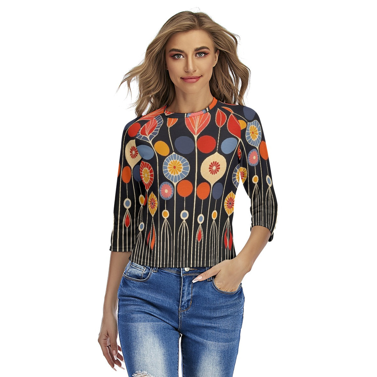 All-Over Print Women's Raglan Sleeves T-shirts