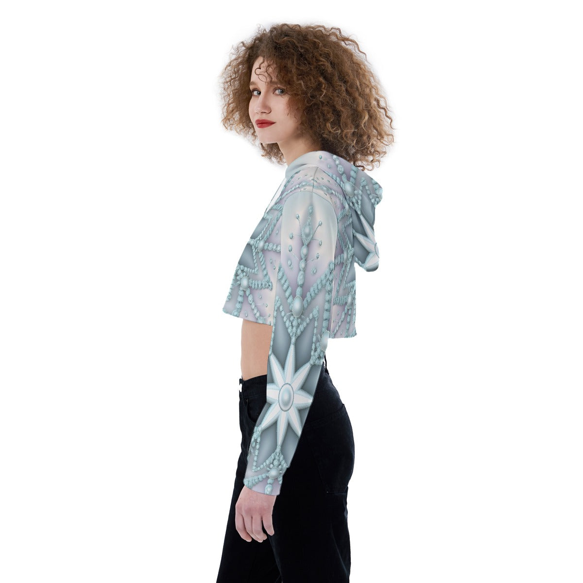 All-Over Print Women's Crop Top Hoodie