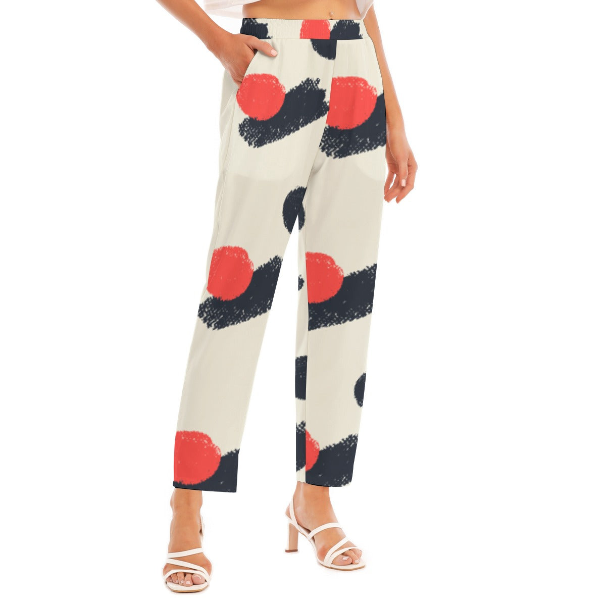 All-Over Print Women's Loose Straight-leg Pants