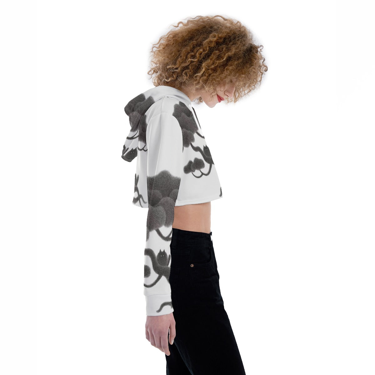 All-Over Print Women's Crop Top Hoodie