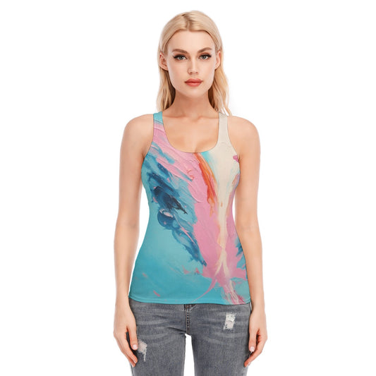 All-Over Print Women's Racer Vest | 190GSM Cotton