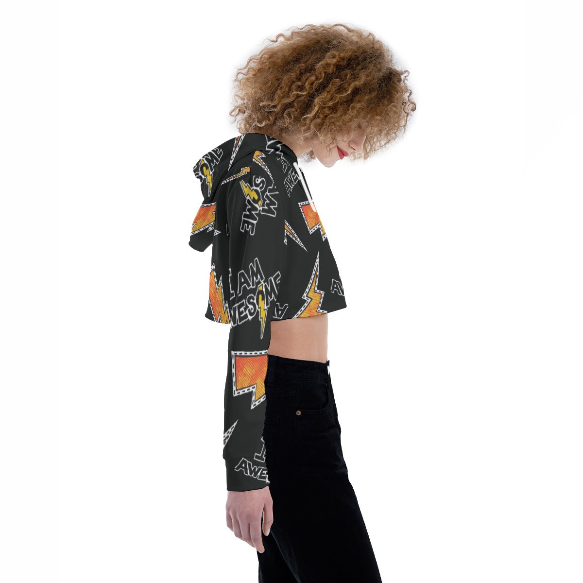 All-Over Print Women's Crop Top Hoodie