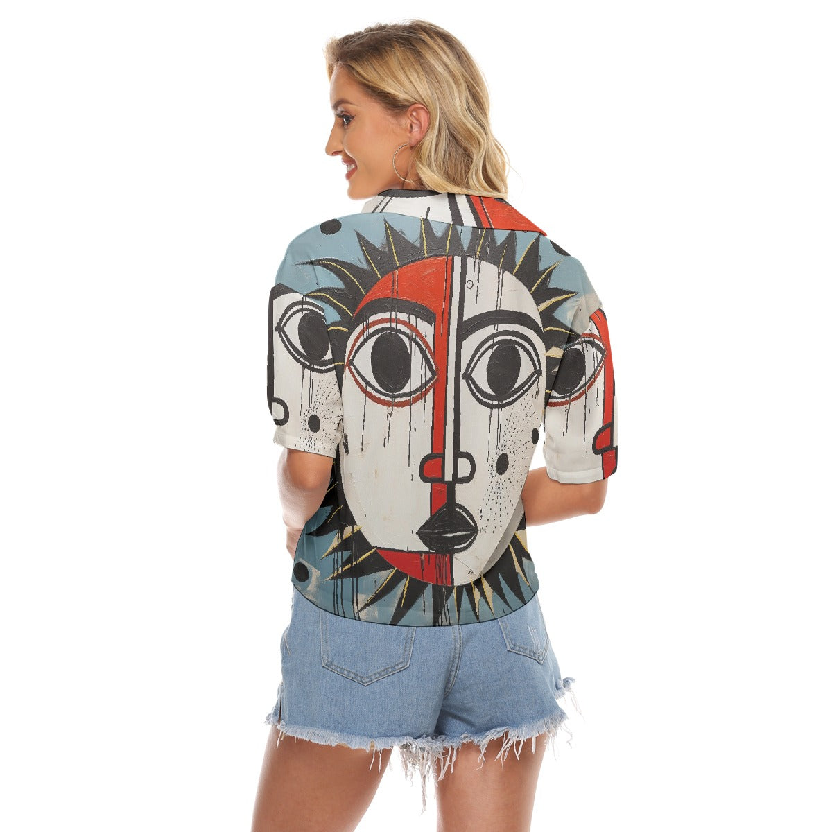 All-Over Print Women's V-neck Shirts