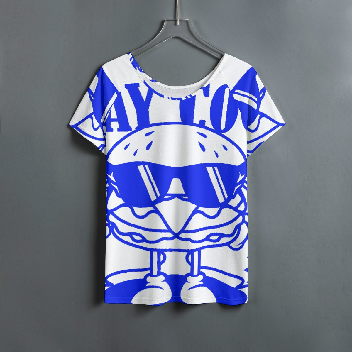 All-Over Print Women's Round Neck T-shirt With Raglan Sleeve