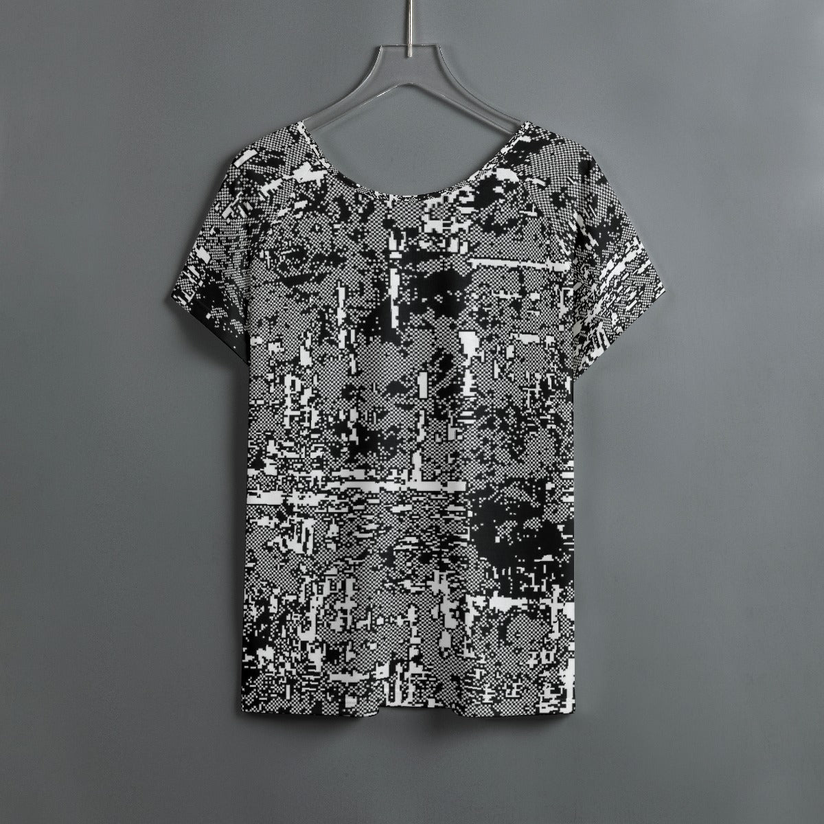 All-Over Print Women's Round Neck T-shirt With Raglan Sleeve