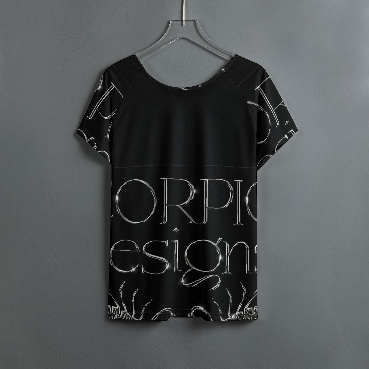 All-Over Print Women's Round Neck T-shirt With Raglan Sleeve