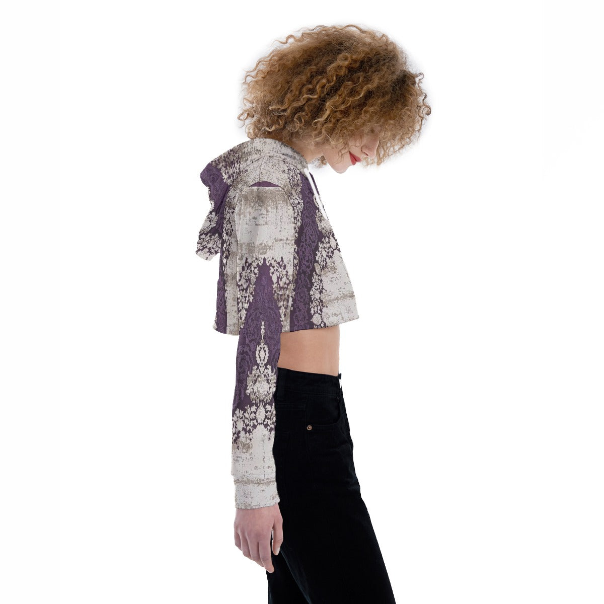 All-Over Print Women's Crop Top Hoodie