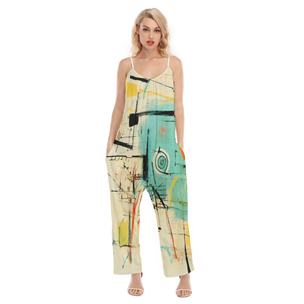 All-Over Print Women's Loose Cami Jumpsuit