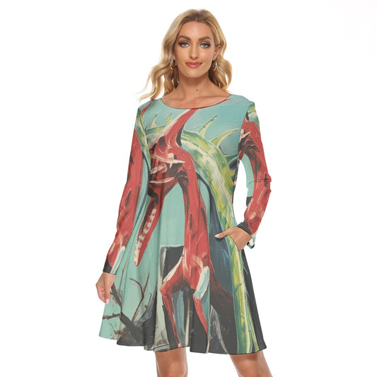 All-Over Print Women's Crew Neck Dress