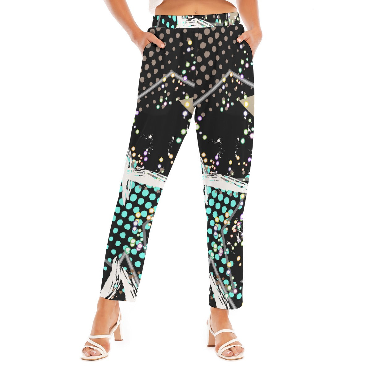 All-Over Print Women's Loose Straight-leg Pants