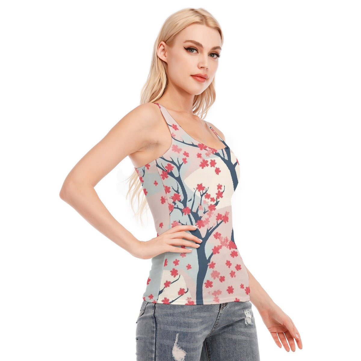 All-Over Print Women's Racer Vest | 190GSM Cotton