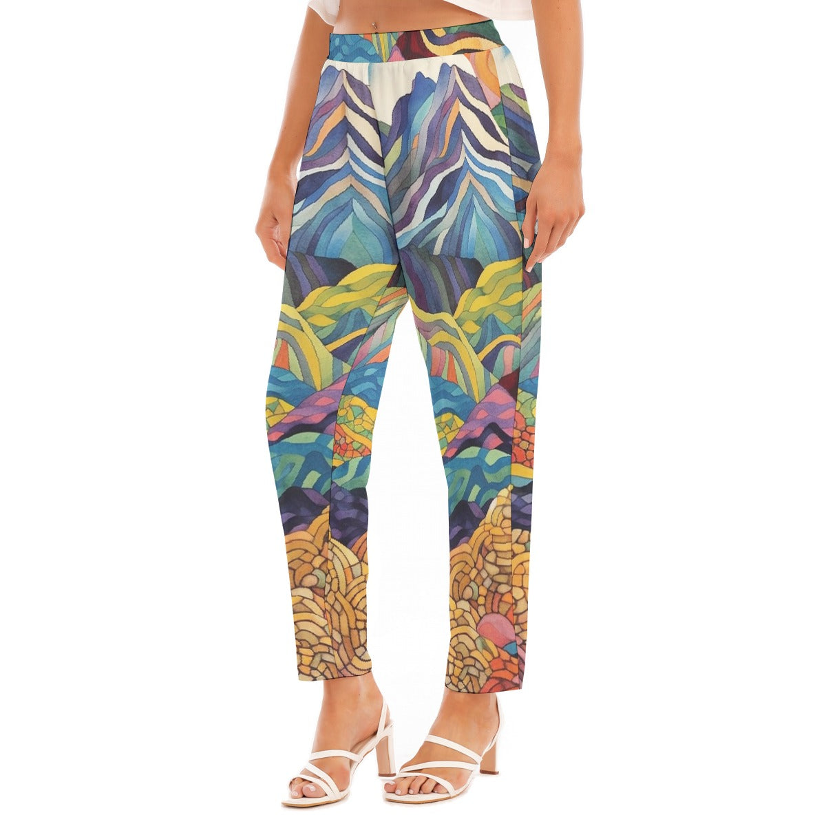 All-Over Print Women's Loose Straight-leg Pants