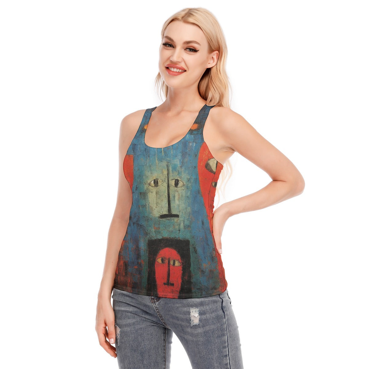 All-Over Print Women's Racer Vest | 190GSM Cotton